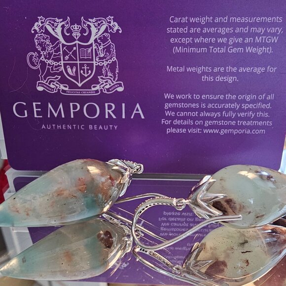 Aquaprase™ , White & Champagne DiamondEarrings in Sterling Silver, 925